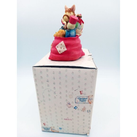 Cherished Teddies Carolyn 1993 Enesco Figurine With Toy Bag in Box Collectible - Picture 5 of 16